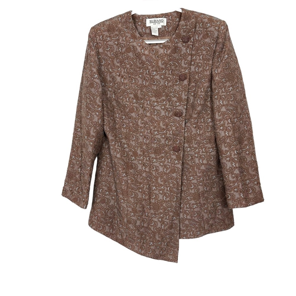 Nubiano Asymmetrical Embellished Jacket Vintage